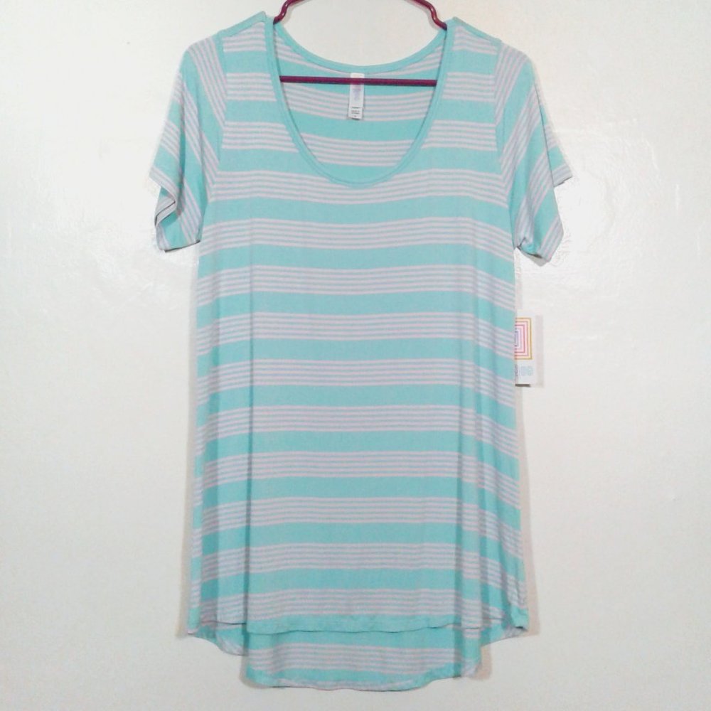Lularoe Classic Tee Striped Tunic Top